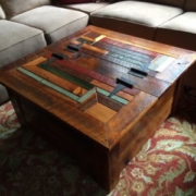 coffee table from salvaged wood