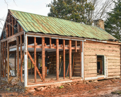 Drakes Branch log cabin