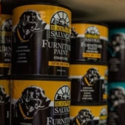 cans of Black Dog Salvage furniture paint