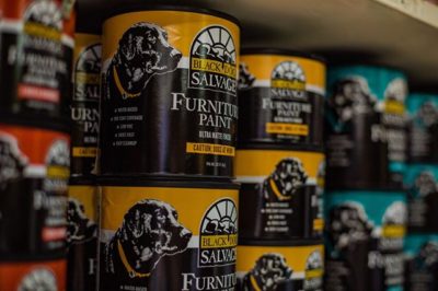 cans of Black Dog Salvage furniture paint