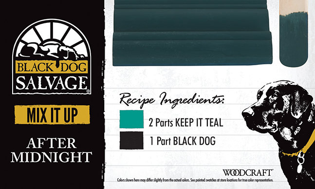 "After Midnight" is made from 2 Parts "Keep It Teal" and 1 Part "Black Dog"