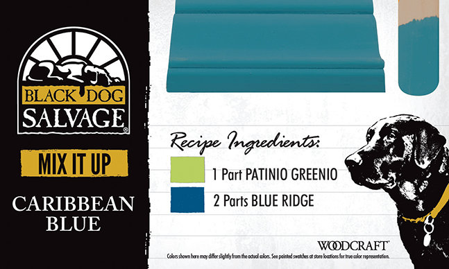 "Caribbean Blue" is made from 1 Part "Patinio Greenio" and 2 Parts "Blue Ridge"