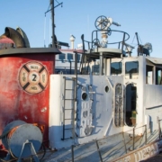 a fireboat in Baltimore