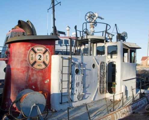 a fireboat in Baltimore