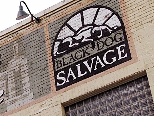 Black Dog Salvage building sign