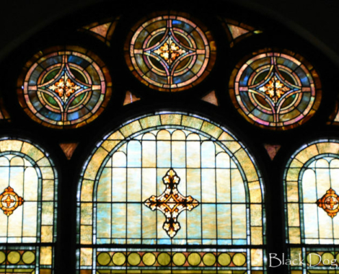 circular stained glass windows